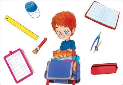 Tu prépares ton cartable...