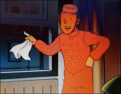 Pourquoi le valet de chambre agite-t-il un mouchoir blanc à la fenêtre ?