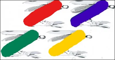 De quelle couleur est le couteau suisse de Tintin ?