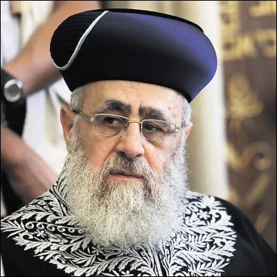 Qui cet Yitzhak, grand rabbin séfarade de l'État d'Israël depuis 2013 ?