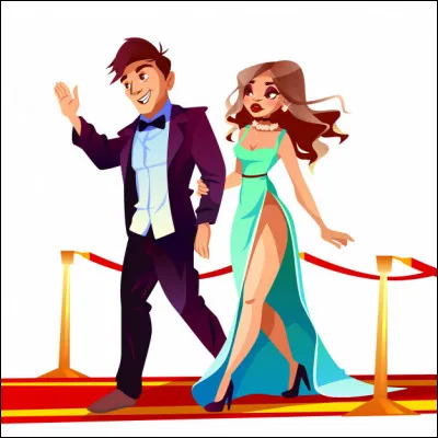 Monsieur Agil invite madame Saint-Pas à danser un rock. Elle se prend les pieds dans sa robe longue !