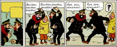 Dans "L'Étoile Mystérieuse", Haddock rencontre un vieil ami (le capitaine Chester) et ils se livrent à un rituel peu commun : quel est leur 1er mot ?