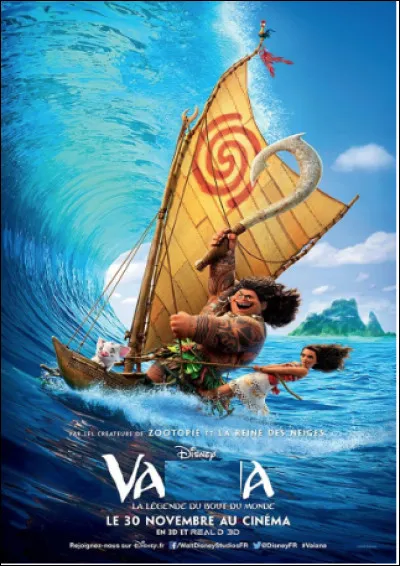 Quel est ce film des studios Disney de 2016 qui s'inspire librement de la mythologie polynésienne ?