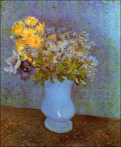 Qui a peint "Vase avec lilas, marguerites et anémones" ?
