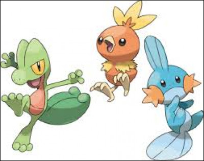 Au départ, il y a le choix entre trois Pokémon pour démarrer l'aventure. Comment s'appelle celui qui possède le type eau ?