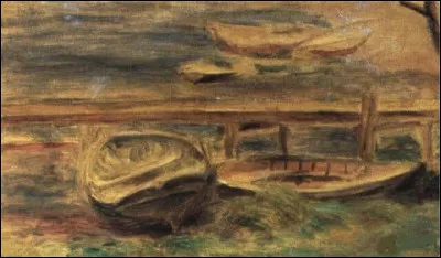 Qui a représenté "Rivière, bateau à terre" ?