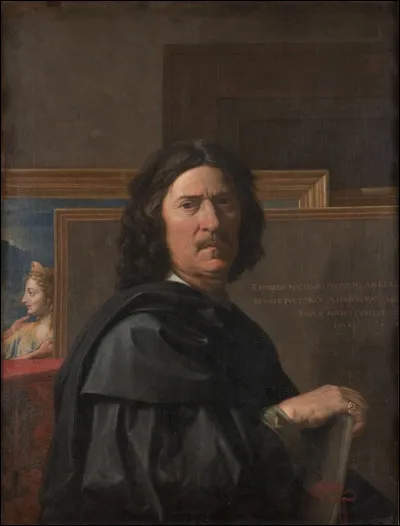 Le peintre français, auteur de cet autoportrait réalisé en 1650, c'est ... Poussin.