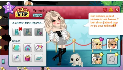 Quand tu te connectes sur MSP', voici ton écran. Qui sont toutes les personnes, en-bas de ton écran ?