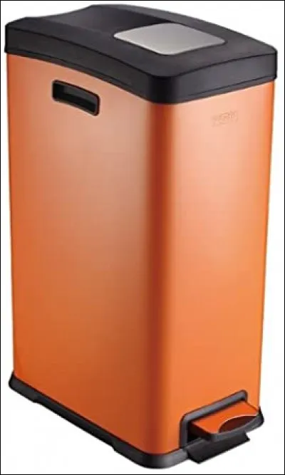 Que devez-vous jeter dans la poubelle orange foncé ?