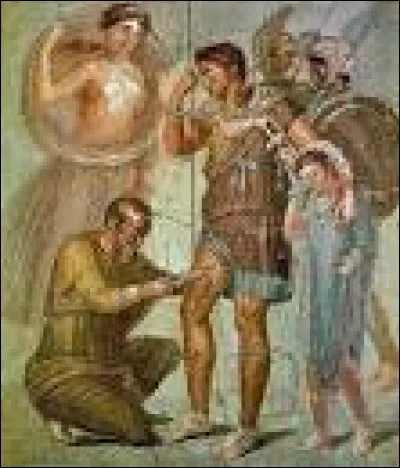 Après avoir traversé le Tibre, Énée parvient enfin au lieu fixé par les dieux. Comment la ville alors fondée s'appelle-t-elle ?