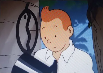 Le malfaiteur tente de faire pareil &agrave; Tintin, mais il rate son coup. Pourquoi ?
