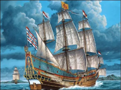 Quel est ce grand navire armé à voiles qui navigue en escorte et sert aux échanges avec les colonies européennes entre le XVIe et XVIIIe siècle ?