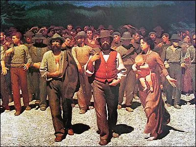 Mon titre est Le Quart Etat, j'ai servi de modle pour l'affiche du film 1900 de Bertolucci, qui est mon auteur