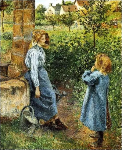 Quel peintre est l'auteur du tableau "Femme et enfant au puits" ?