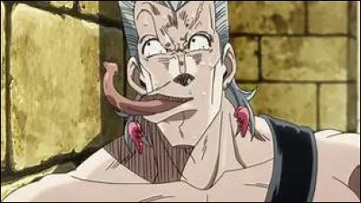 Dans cette scène, Polnareff est pris en otage par un ennemi armé d'un flingue et essaie de le faire comprendre à ses amis en montrant la menace avec sa langue. Qui est cet ennemi ?