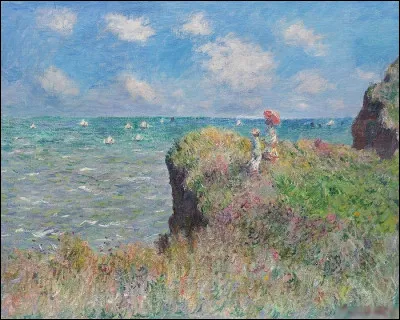 Quel impressionniste du XIXe a réalisé le tableau "Promenade sur la falaise, Pourville" ?