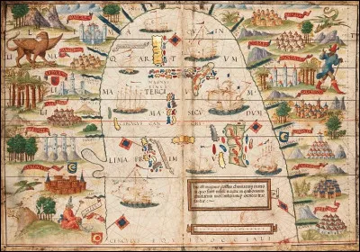 Quand les premières cartes marines, indiquant notamment le nom des ports, sont-elles apparues ?