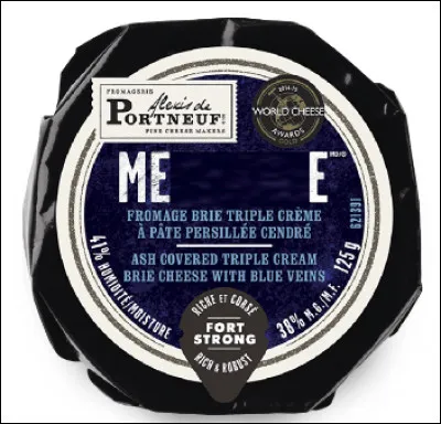 Quel est ce fromage cendr&eacute; &agrave; base de lait de vache et de cr&egrave;me pasteuris&eacute;s, &agrave; p&acirc;te persill&eacute;e, produit au Qu&eacute;bec ?