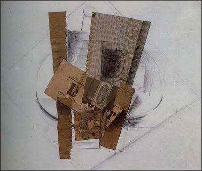 Qui a peint "Journal, bouteille, et paquet de tabac" ?