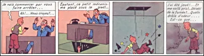 Tintin a du nez, mais il est trop tard ! Quel sorte de gaz les bandits de Chicago lui ont-ils administré, avant de le jeter dans le lac Michigan ?