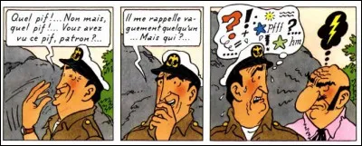 Allan Thompson se gausse de son patron Rastapopoulos : mais qu'a-t-il vu qui lui amène cette réflexion ?