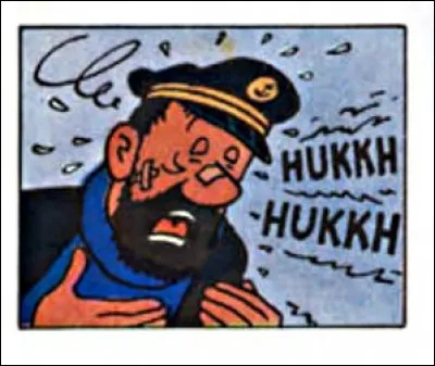 Le pauvre capitaine en a pris un coup dans le nez... Qu'en n'est-il exactement ? (Nous sommes dans "L'Affaire Tournesol", en fuite à bord d'un hélicoptère)