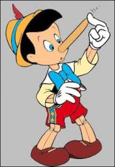 Pinocchio a son nez qui s'allonge lorsqu'il ment.