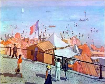 Quel peintre a réalisé "Les Sables d'Olonne, plage" ?