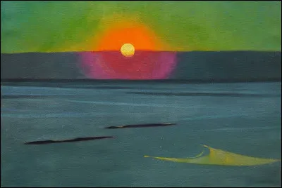 "Coucher de soleil bronze et violet" est un tableau de quel peintre ?