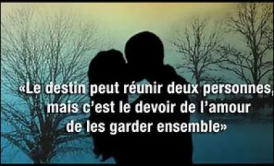 L'amour est-elle &agrave; la fois une belle et une mauvaise chose ?