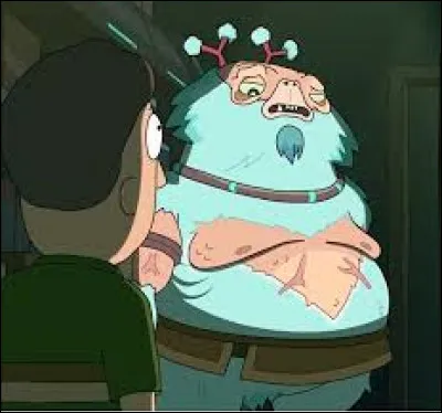 Dans l'épisode cinq "Conspiration", le personnage Risotto aspire Jerry pour lui parler du plan d'assassinat de Rick. par quoi Jerry se fait-il aspirer ?