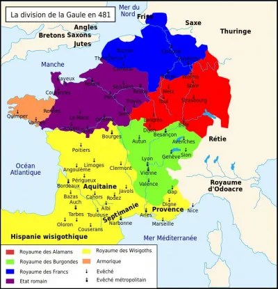 La colonisation de la Gaule par les peuples germaniques est due, à l'origine, à [quelle composante ?] : des groupes de [noms de peuples ?] viennent donc s'y installer.
