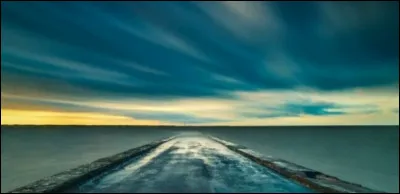 Une route de 4km, couverte par la mar&eacute;e haute. O&ugrave; nous trouvons-nous ?