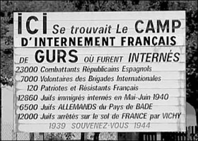 1938 > Ils sont environ 500 000 a être passés par les camps de Gurs (64), du Vernet (09) et d'Argelès-sur-mer (66). Qui sont-ils ?