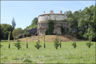À Monthoiron vous pouvez découvrir une tour forteresse de 1517. Unique bâtiment terminé de son vivant, à quel illustre personnage sa conception est-elle attribuée ? 
Indice : il résidait à moins de 100 kilomètres.