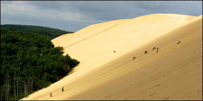 Non, vous n'êtes pas en plein Sahara ! Ne vous donne-t-elle pas envie de faire de la luge dessus ? Haute de 110 mètres, cette dune est bien connue par les Français et d'autres, car c'est une destination... insolite ! Je parle bien sûr de la dune du Pilat ! Seulement, autour de quel bassin se trouve-t-elle ?
