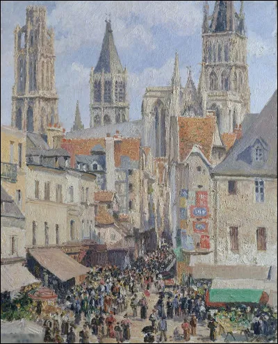 "Rue de l'épicerie, Rouen (Effet de soleil)" est un tableau de quel peintre ?