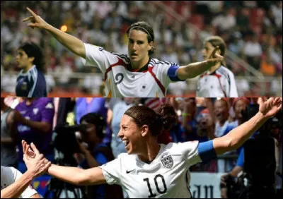 L'américaine Carli Lloyd et l'allemande Birgit Prinz sont les seules joueuses à avoir inscrit un triplé en finale de Coupe du monde.