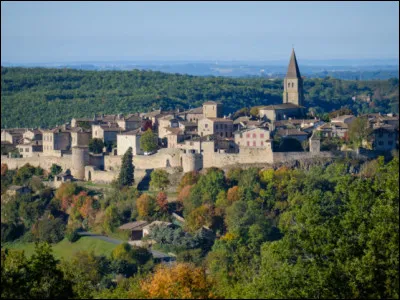 Tout près du village précédent mais dans le département voisin, celui-ci se trouve sur un plateau rocheux surplombant la Vère. Derrière le village la magnifique forêt de la Grésigne offre de belles promenades. Il s'agit de...