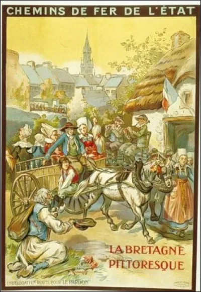 "On vous voit dans le Vercors, sauter à l'élastique
On vous voit en Corvair, frimer sur l'Atlantique..." 
Mais l'on ne voit plus ce décor de "colonie" lorsqu'il s'agit de Bretagne. D'où sort le "cliché" ci-dessus ?