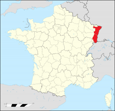 Quels sont les deux départements situés en Alsace ?