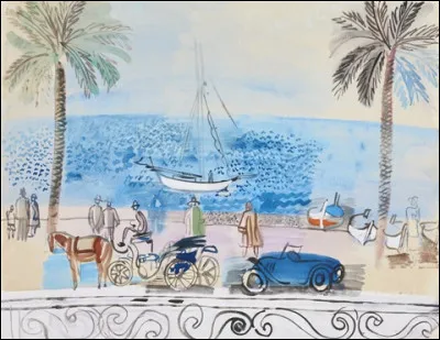 Son tableau s'intitule "Cannes, la Croisette" :