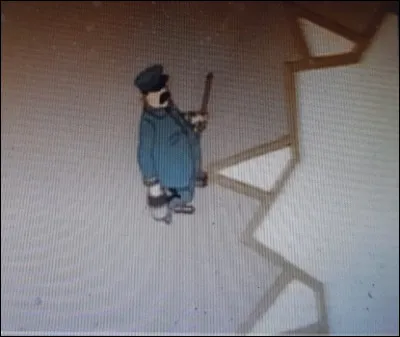 Le gardien nettoie le musée. Mais que sifflote-t-il  ?