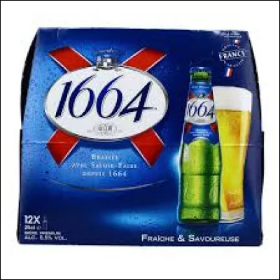 Quelle est la devise de la marque de bière "1664" ?
