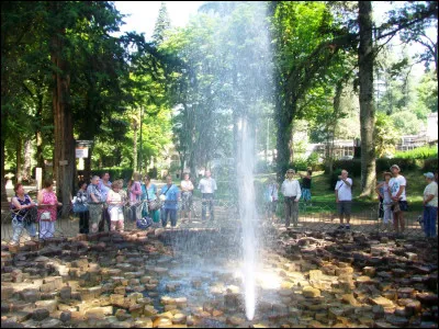 Le parc principal de Vals-les-Bains abrite un phénomène géologique particulier. De quoi s'agit-il ?