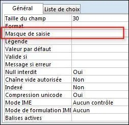 Un masque de saisie sert ...