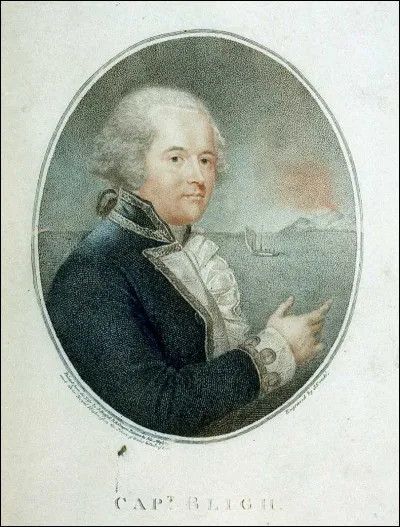 Ce marin anglais, qui a navigué avec Cook, est célèbre pour avoir, après la mutinerie du "Bounty" qu'il commandait, navigué en chaloupe sans carte ni boussole sur une distance de 3 618 milles marins, soit près de 6 700 kilomètres : c'est ... Bligh.