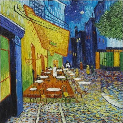 Quel peintre est l'auteur du tableau "Terrasse de caf&eacute; le soir" ?