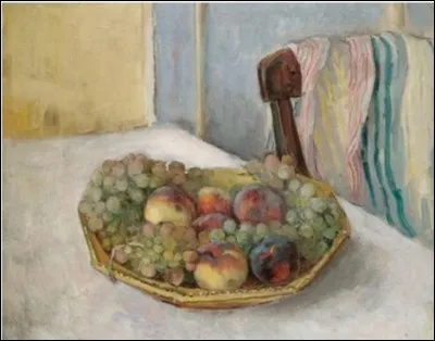 Qui a peint "Corbeille de raisins et pêches" ?