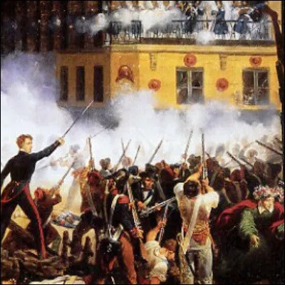 Quel drapeau fut brandi en France pour la première fois lors de l'insurrection parisienne de 1830 ?